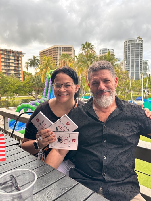 Two readers sharing the Zen books